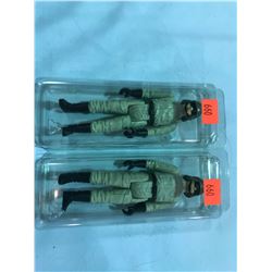 PAIR OF VINTAGE STAR WARS AT-ST DRIVER FIGURES VARYING GRADES