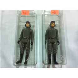 PAIR OF VINTAGE STAR WARS AT-AT COMMANDER FIGURES VARYING GRADES