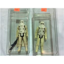 PAIR OF VINTAGE STAR WARS SNOWTROOPER FIGURES VARYING GRADES