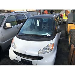 2008 SMART FORTWO, 2DR HATCHBACK, WHITE, VIN # WMEEJ31X38K179166