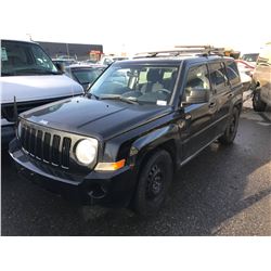 2010 JEEP PATRIOT NORTH EDITION, 4DR SUV, BLACK, VIN # 1J4NT2GBXAD628717