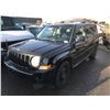 Image 1 : 2010 JEEP PATRIOT NORTH EDITION, 4DR SUV, BLACK, VIN # 1J4NT2GBXAD628717