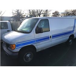 2006 FORD E250 CARGO VAN, WHITE, VIN # 1FTNE24W06HA91511