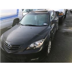 2004 MAZDA 3, BLACK, HATCHBACK, 2.3L, GAS, MANUAL, VIN#JM1BK143841153979, 227,057KMS,