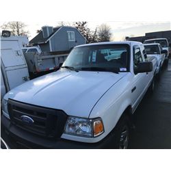 2007 FORD RANGER, WHITE, 2 DOOR PICKUP, 3.0L, GAS, AUTOMATIC, VIN#1FTZR44U87PA46727, 154,324KMS,