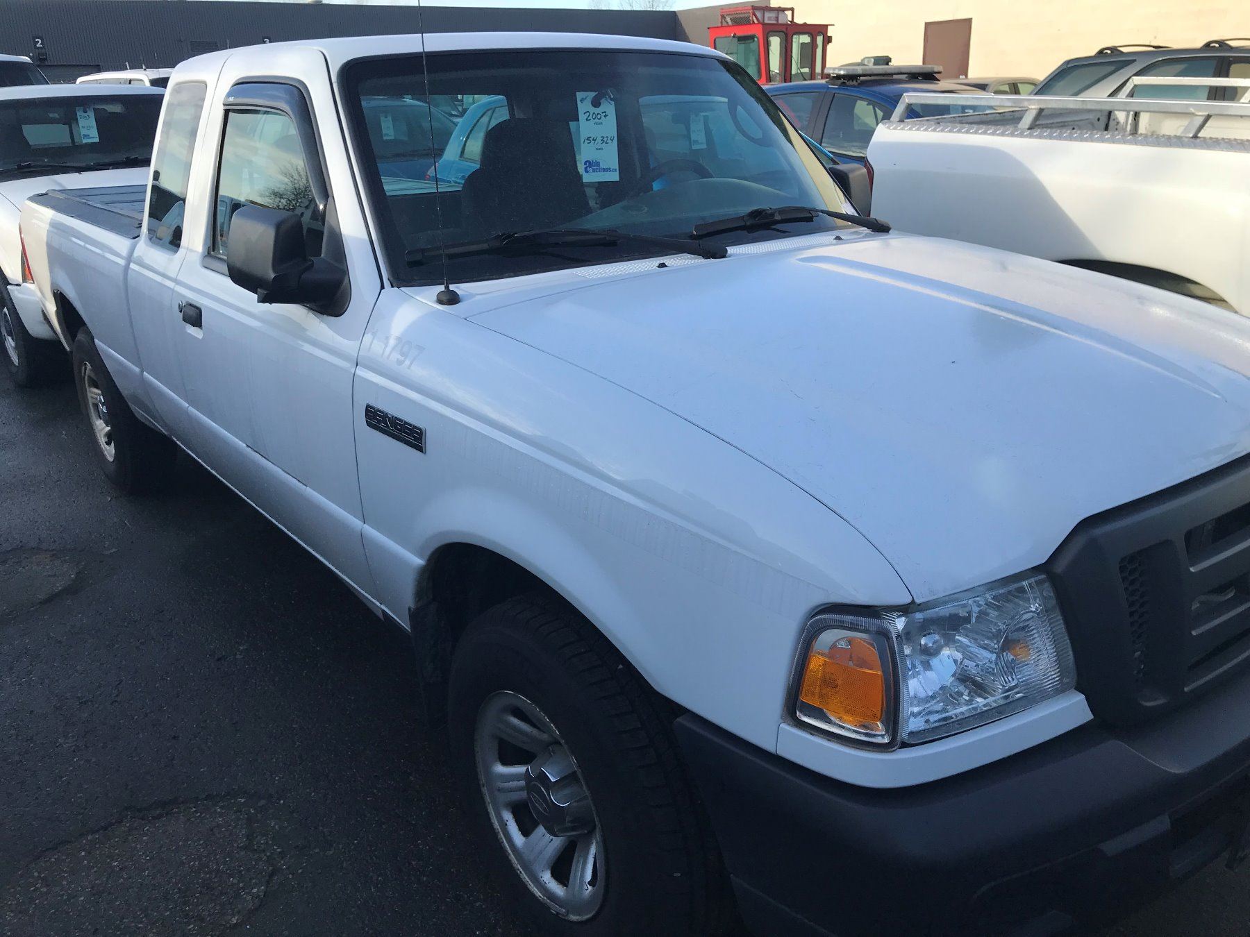 2007 FORD RANGER, WHITE, 2 DOOR PICKUP, 3.0L, GAS, AUTOMATIC, VIN1FTZR44U87PA46727, 154,324KMS 2007 FORD RANGER, WHITE, 2 DOOR PICKUP, 3.0L, GAS, AUTOMATIC, VIN1FTZR44U87PA46727, 154,324KMS