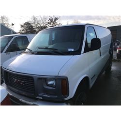 1999 GMC SAVANA 3500, WHITE, CARGO VAN, 5.7L, GAS, AUTOMATIC, VIN#1GTHG35R3X1108169, 218,634KMS,