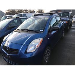 2008 TOYOTA YARIS, BLUE, HATCHBACK, 1.5L, GAS, AUTOMATIC, VIN#JTDKT923885164381, 136,283KMS,