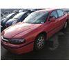 Image 1 : 2005 CHEVROLET IMPALA, 4DR SEDAN, RED, VIN # 2G1WF52E059350667