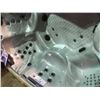 Image 3 : CAL SPAS 8' X 8' HOT TUB WITH WHISPERING WIND INTERIOR AND SMOKE EXTERIOR.  TUB FEATURES: