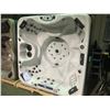 Image 1 : CAL SPAS 7' X 7' HOT TUB WITH STERLING SILVER INTERIOR AND SMOKE EXTERIOR. TUB FEATURES: