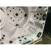 Image 2 : CAL SPAS 7' X 7' HOT TUB WITH STERLING SILVER INTERIOR AND SMOKE EXTERIOR. TUB FEATURES: