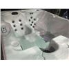 Image 2 : CAL SPAS 7' X 5.33' HOT TUB WITH STERLING SILVER INTERIOR AND MAHOGANY EXTERIOR.  TUB FEATURES: