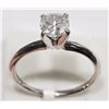 Image 2 : 14K WHITE GOLD WHITE DIAMOND (1.01CT) SOLITAIRE RING WITH VIDEO GIFTBOX