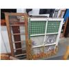 Image 1 : 2 DECORATIVE WOOD PANE WINDOWS