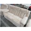 Image 3 : NEW BEIGE SUEDE 3 PIECE RECLINING SOFA SET (CHAIR, LOVESEAT, SOFA)