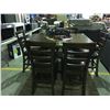 Image 2 : COUNTER HEIGHT DINING TABLE WITH 1LEAF & 6 CHAIRS