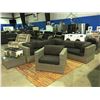Image 2 : 7 PCS GREY & BLACK OUTDOOR PATIO SECTIONAL SOFA SET