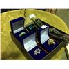 Image 2 : GROUP LOT OF 4 ASSORTED RINGS & 2 LEATHER & SKULL BRACELETS
