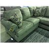 Image 2 : 2 PCS GREY UPHOLSTERED SECTIONAL SOFA WITH 3 THROW CUSHIONS