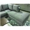 Image 2 : 2 PCS SILVER GREY UPHOLSTERED SECTIONAL SOFA