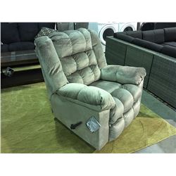 BEIGE UPHOLSTERED RECLINER