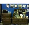 Image 2 : 3PCS BEDROOM DRESSER SET - 9 DRAWER DRESSER WITH MIRROR & 6 DRAWER HIGHBOY DRESSER