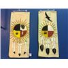 Image 1 : PAIR OF FIRST NATIONS ORIGINAL ART PAINTING BANNERS