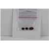Image 2 : 3 LOOSE ASSORTED RUBY GEMSTONES, 2 PRINCESS CUT + 1 OVAL, 14CTW