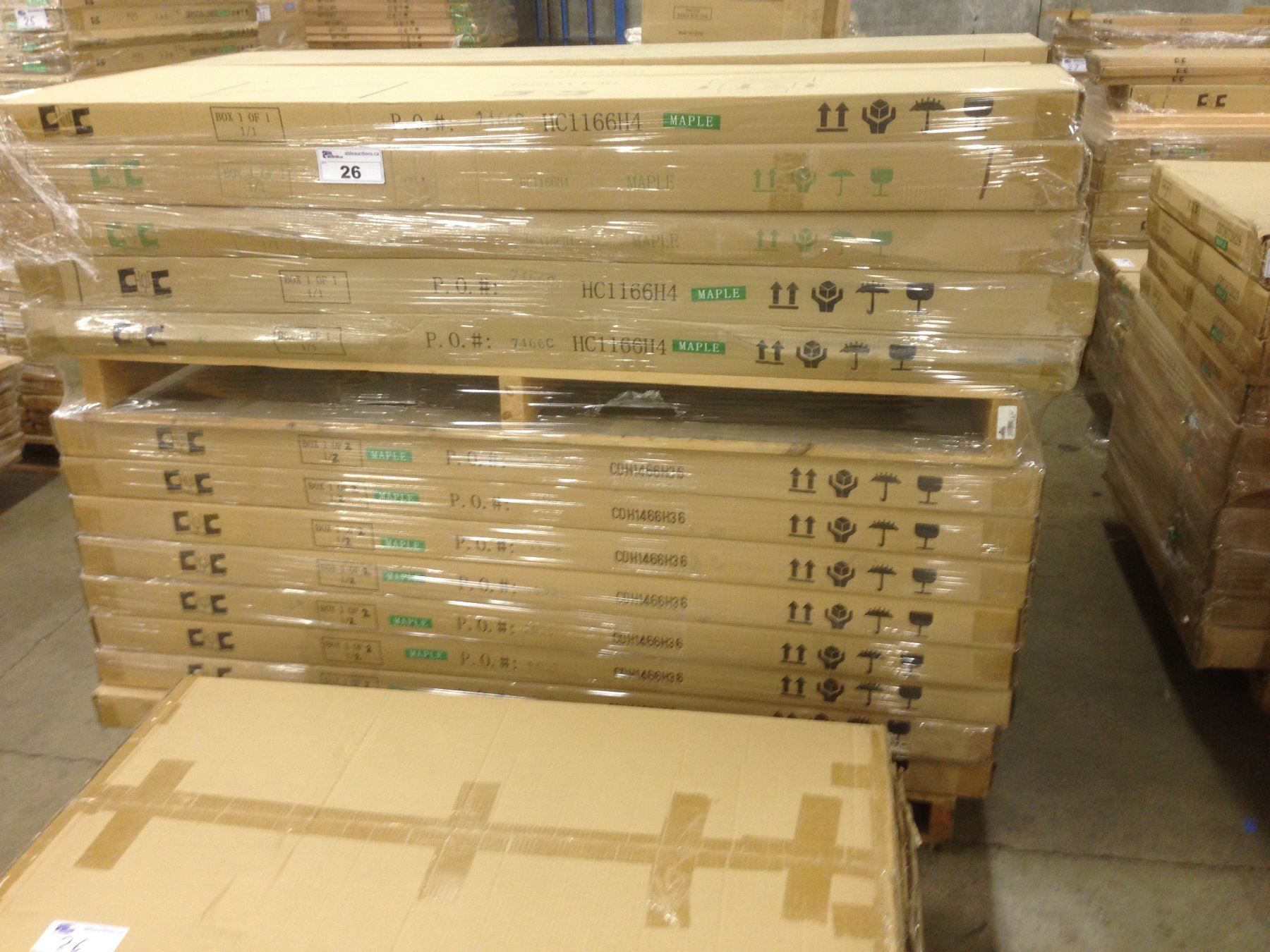 Maple Pallets 5 PALLETS OF MAPLE READY TO ASSEMBLE OFFICE FURNITURE