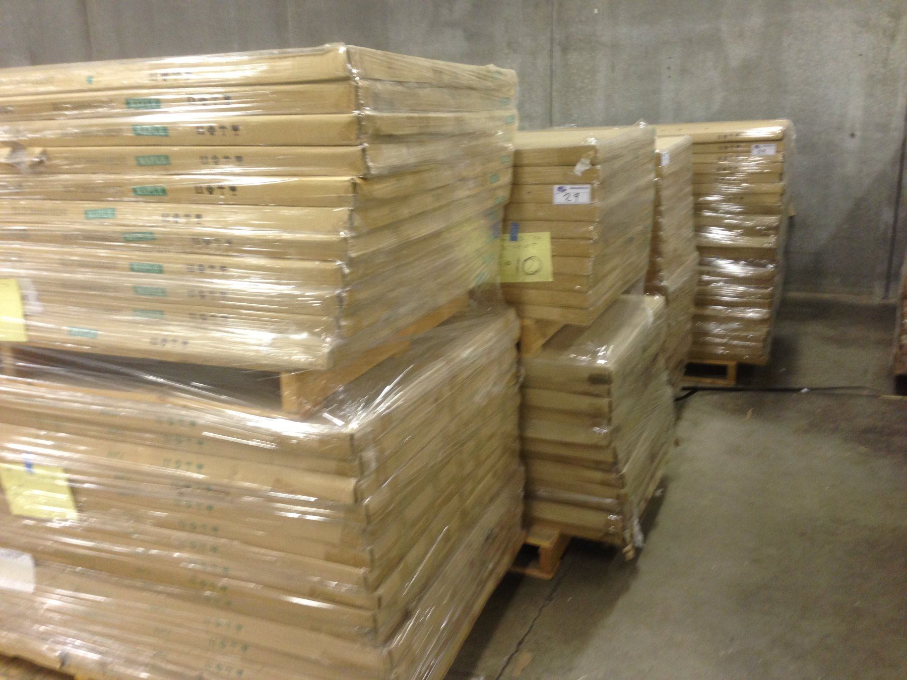 Maple Pallets 5 PALLETS OF MAPLE READY TO ASSEMBLE OFFICE FURNITURE