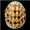 Image 1 : Natural Yellow Citrine Chrome Diopside 82.36 Cts Ring