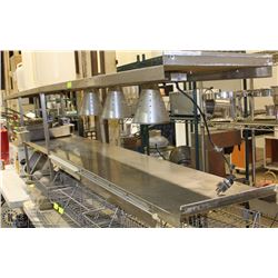 STAINLESS STEEL WALL SHELF INCLUDES 3 HEAT LAMPS