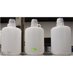 LOT OF 3-20L NEW CARBOYS WITH MEASURE MARKS