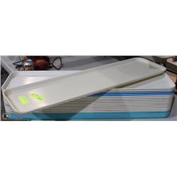 LOT OF 19 MELAMINE DELI/DISPLAY TRAYS