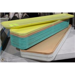 LOT OF 24 ASSORTED DELI/DISPLAY TRAYS