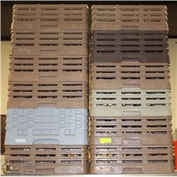 LOT OF 12 GLASS/DISH RACKS