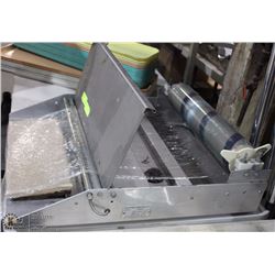 STAINLESS STEEL MEAT WRAPPING STATION WITH PARTIAL