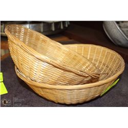 LOT OF TWO WICKER BASKETS