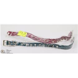2 NEW STUDDED DOG COLLARS INCL LARGE