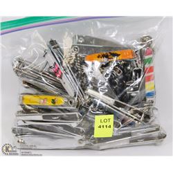 BAG OF ASSORTED NAIL CLIPPERS