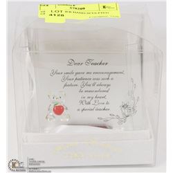 NEW TEACHER HAND-SCULPTED GLASS