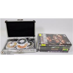 BOX WITH 11 PSP GAMES AND HARDCASE -