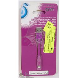 3 PACK USB TO LIGHTING CHARGE AND SYNC CABLE