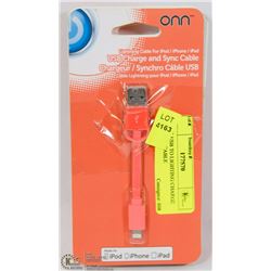 3 PACK USB TO LIGHTING CHARGE AND SYNC CABLE