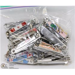 BAG OF ASSORTED NAIL CLIPPERS