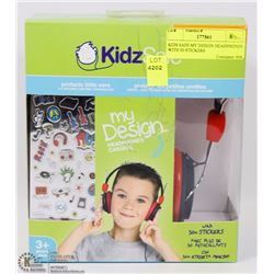 KIDS SAFE MY DESIGN HEADPHONES WITH 50 STICKERS