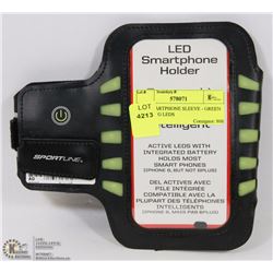 LED SMARTPHONE SLEEVE - GREEN FLASHING LEDS
