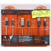 Image 1 : 3 PACK OF  BLACKWEB 6' USB LIGHTING CABLES