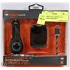 Image 1 : BLACKWEB 3-IN-1 HOME AND AUTO USB CHARGING